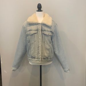 Almost New Reversible Washed Denim Jacket Size Woman’s Large